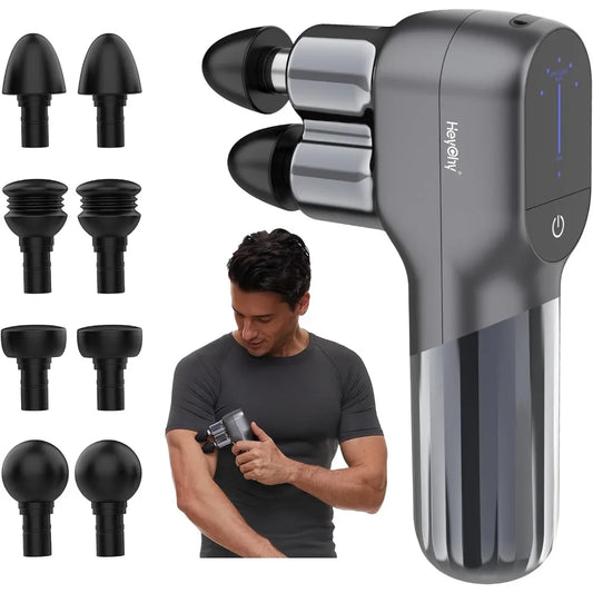 Portable Dual-Head Deep Tissue Muscle Massager for Relaxation